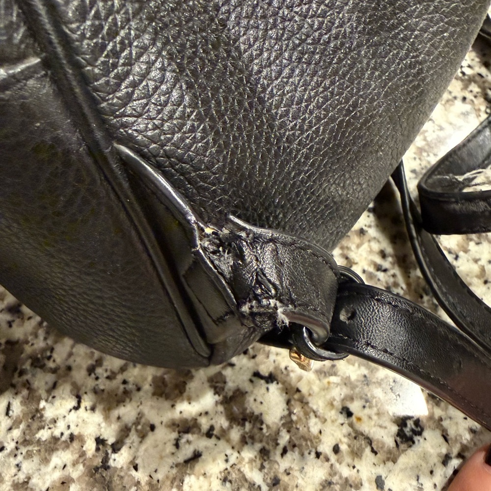 Michael Kors Black Leather Mini Backpack - Picture 9 of 10
